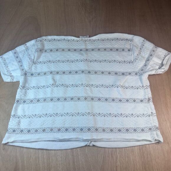 Vintage Reba Rose 22/24 Plus Size Knit Top Button Front Cotton Boho USA - Picture 2 of 4